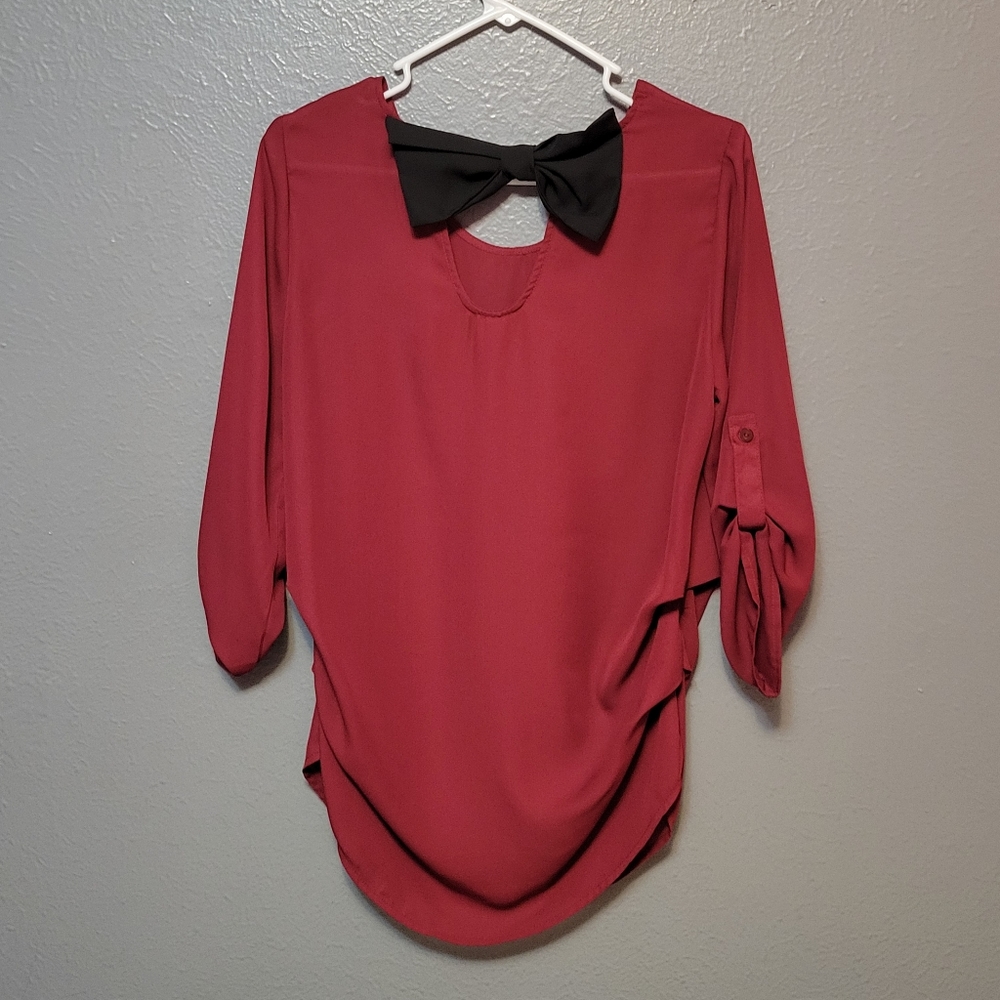 Womens Maroon Blouse- Medium